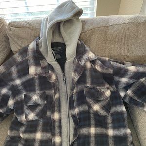 Mens insulated hoody flannel